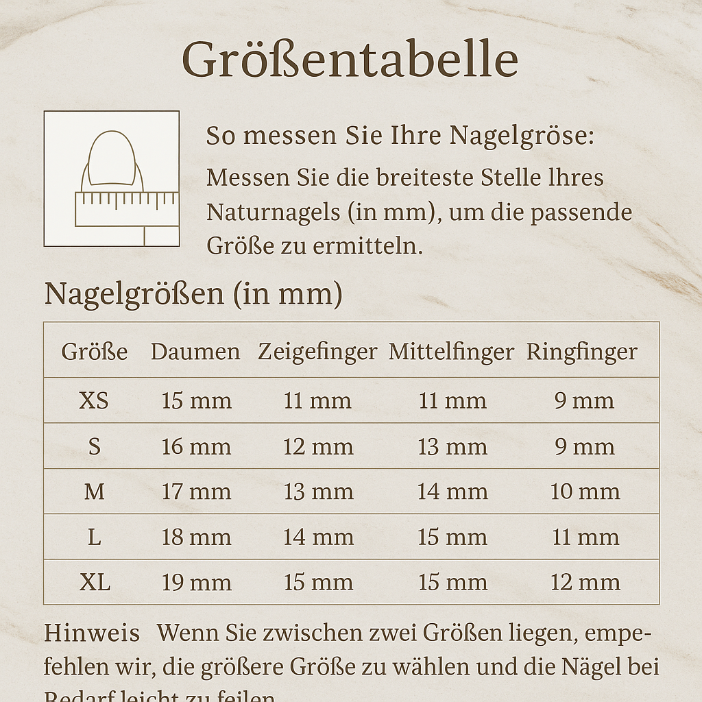 Handgemachte Press-On Nails – Blue Art Short - 10 Stück