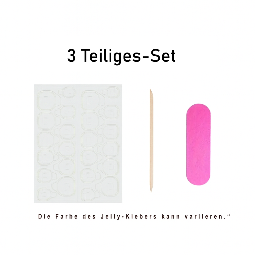 Blue Elegance Collection – Luxuriöse Floral & Glam Press-On Nails-24-teilige