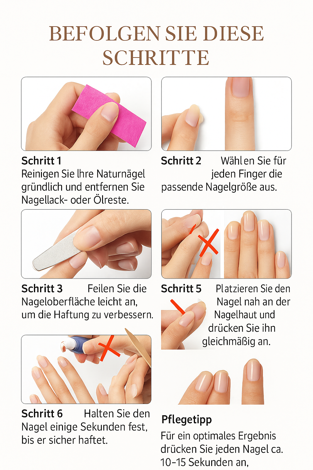 Ballet Aesthetic - 10 Stück Selbstklebende Press-On-Acrylnägel