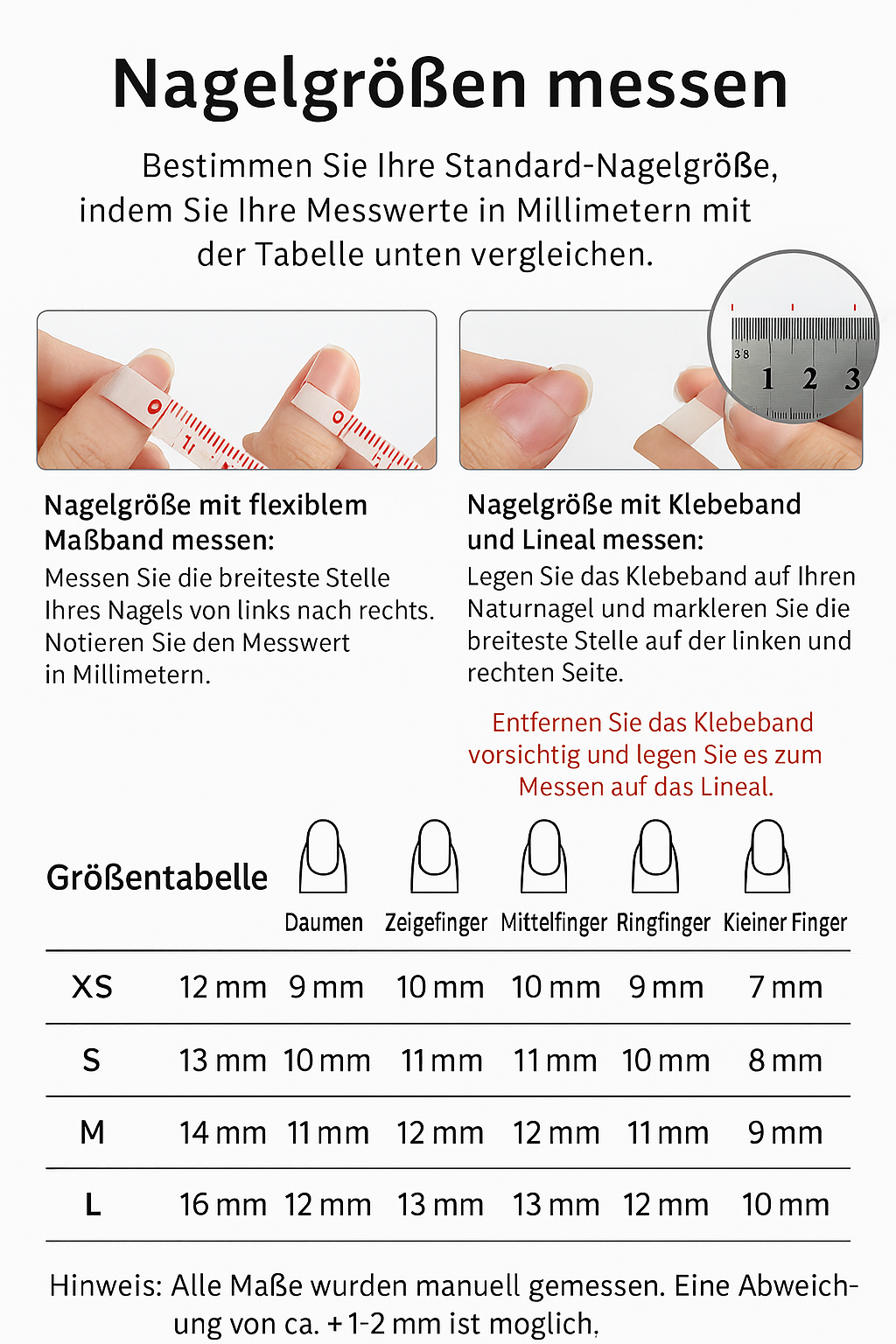 10 Stück Französische Press-On-Nägel – Handgefertigte Eleganz