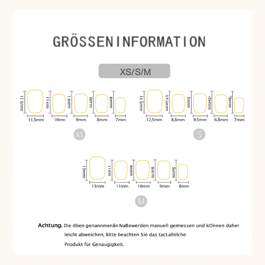 Süße Katzen-Press-On-Nägel – 10er Set, handgemalt