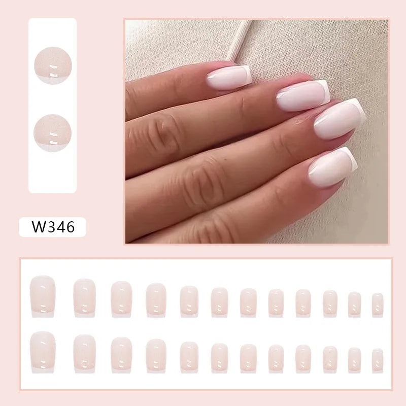 French White Tips – 24 Premium Press-On-Nägel