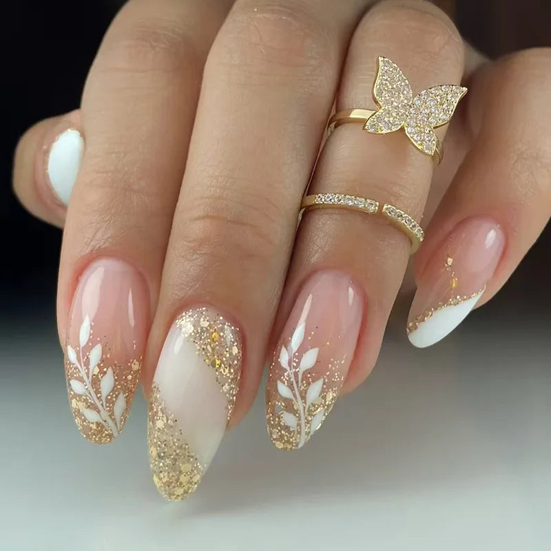 Luxury Blossom Collection – Elegante Premium Press-On Nails-24-teilige