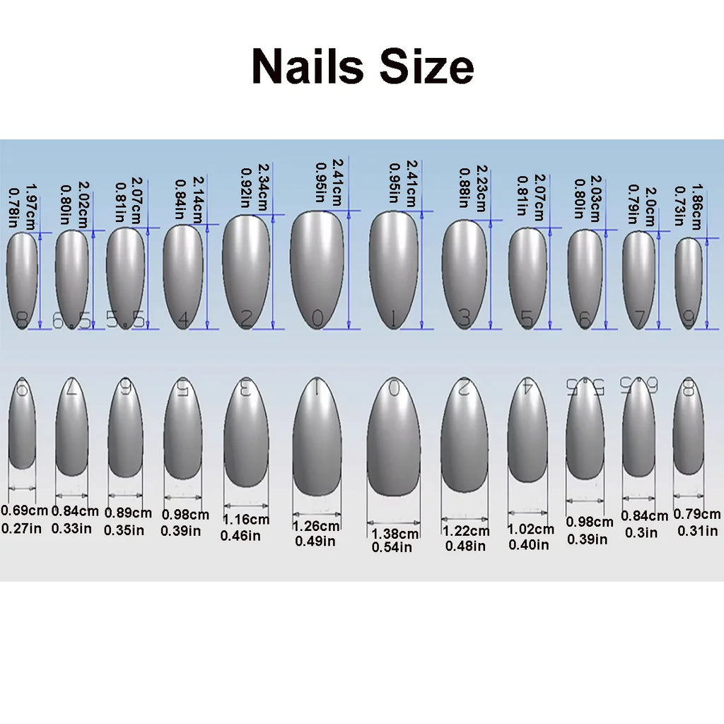 24 Stück Press-On-Nails –  Almond / Mandelform – Mattes Design in Rot, Nude & Braun