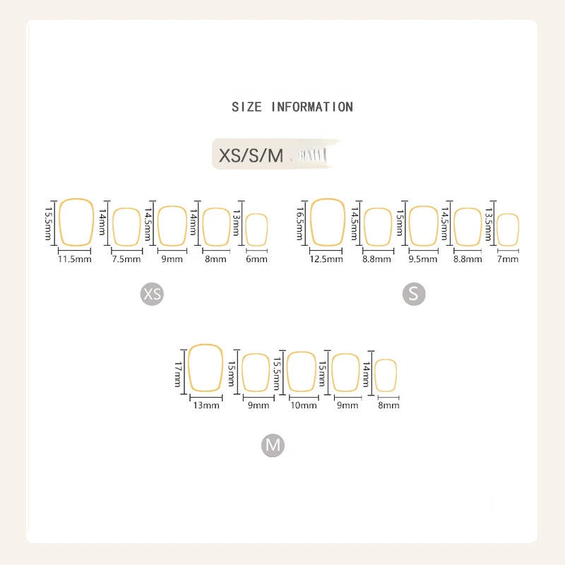 Ballet Aesthetic - 10 Stück Selbstklebende Press-On-Acrylnägel